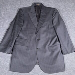Jos A Bank Reserve Blazer 42R Navy Blue Pinstripe Reda 1865 100% Wool Jacket
